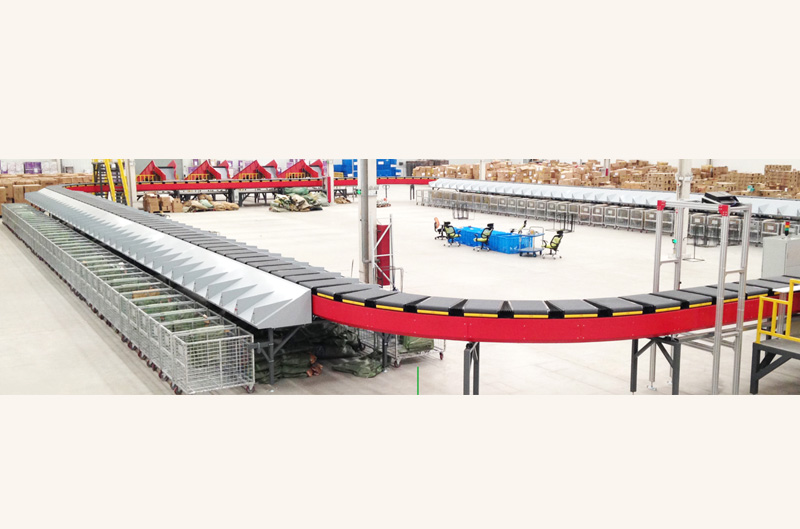 Cross belt sorting